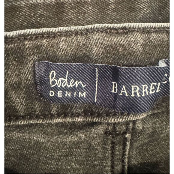 Boden Denim Barrel Leg High Rise Relaxed Ankle Jeans Washed Black Size 2R - Picture 8 of 10